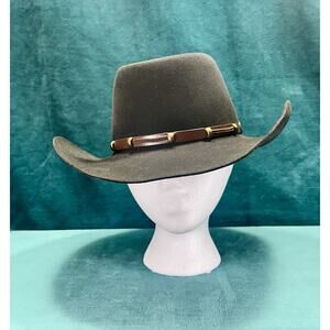 EUC Akubra The Boss Western Cowboy Hat Imperial Quality Pure Fur Felt 56 Outback